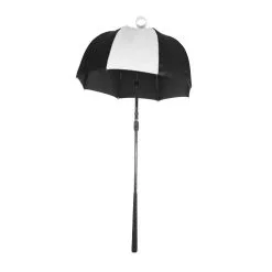 JP Lann 2-IN-1 Golf Bag Umbrella / Ball Retriever 21" - Black / White