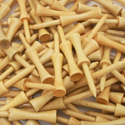 Zero Friction Golf Wood Step Tees - Natural & White - Image 2