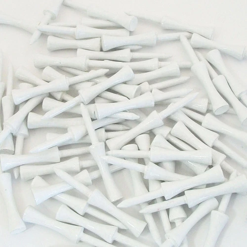 Zero Friction Golf Wood Step Tees - Natural & White - Image 3